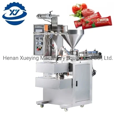 Automatic Honey Jelly Jam Ketchup Salad Dressing Form Fill Seal Paste Small Sachet Stick Form Fill Seal Liquid Packing Machine